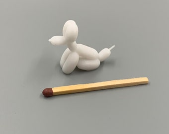 Sitting balloon dog doll house miniature 1:12 scale