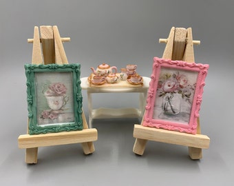 Ornate picture frames for doll house miniature 1:12 scale