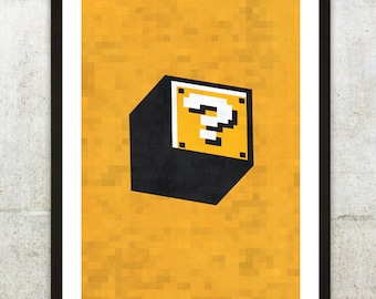 Super Mario Inspired Poster Printable Wall Art Original Artwork 11x17 ...