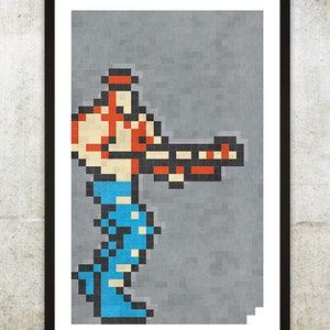 Contra NES Inspired Poster | Printable Wall Art | Original Artwork 11x17