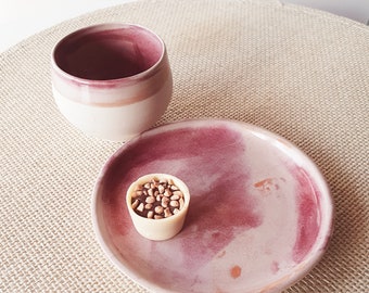 Espresso Ceramic Cup, tea cup, Espresso Cup with Saucers, Pink cup, Pink Ceramics, Handmade Ceramics and Pottery, small cup