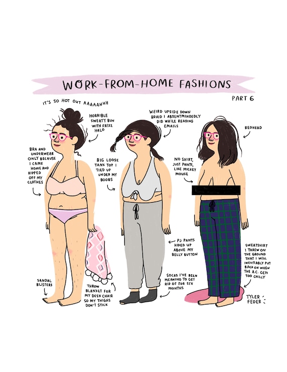 Work From Home Fashions FULL SET - Digital Download - Etsy