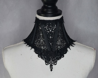 Embroidered Lace Neck Corset