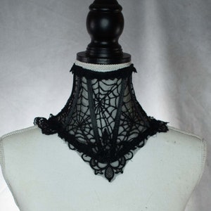 Embroidered Spiderweb Neck Corset