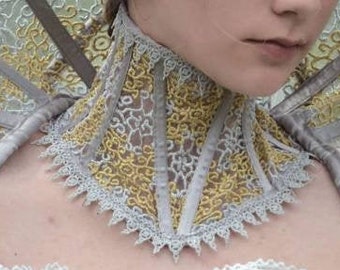 Embroidered Lace Neck Corset