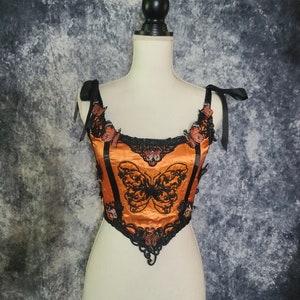 MURRAL Morpho embroidery bustier (Black)