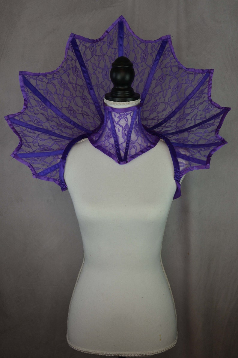 Lace Spiked Collar Neck Corset Cosplay Set