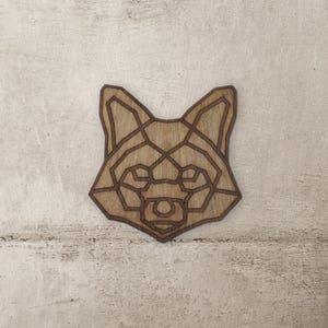 Geometric Fox Head Wall Art Woodland Animal Decor Woodland Themed Nursery Art Laser Cut Fox Wall Hanging Geometric Animals Art Wood Art