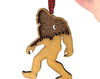 Laser Cut Bigfoot Ornament: Sasquatch Gift