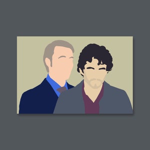 Hannibal art print | Will Graham Hannigram OTP comfort character | Eat the Rude artwork 10cm x 15cm