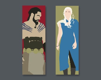Game of Thrones bookmark | Khal Drogo or Daenerys Targaryen | comfort character artwork | fandom book mark