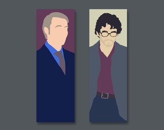 Hannibal or Will Graham bookmark | Hannigram OTP comfort character book mark | Eat the Rude