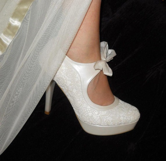 Wedding shoes Bridal shoes Handmade lace wedding shoe 8441 | Etsy