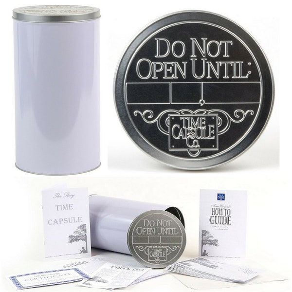 DIY Time Capsule Personalize Unique Gift for Any Event / Create Your Own Birthday, New Year's, Family Keepsake / Save Memories Container Tin