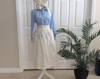 Embroidered Bonnet and Apron Set