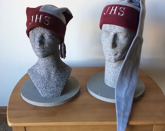 JHS Maroon and gray stocking hats