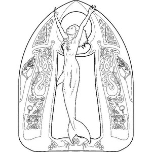 Mermaid coloring page - solo 07