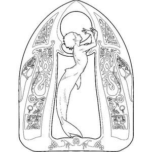 Mermaid coloring page - solo 05