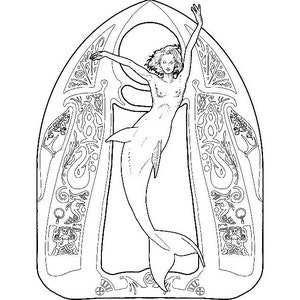 Mermaid coloring page - solo 101
