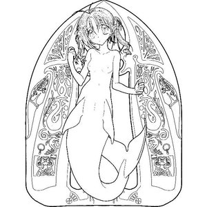 Mermaid coloring page - solo 02