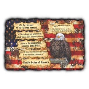 Abstract US Patriotic Flag We The People Eagle 2nd Amendment Constitution Collage PNG Digital Instant Tattoo Waterslide Sublimation Print