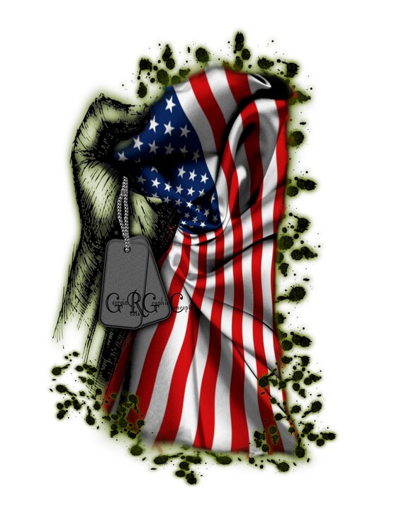 Army Dog Tags Tattoo Drawing