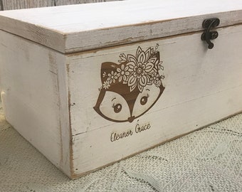 Child Keepsake box  Memory Box  Rustic Wooden box woodland keepsake box