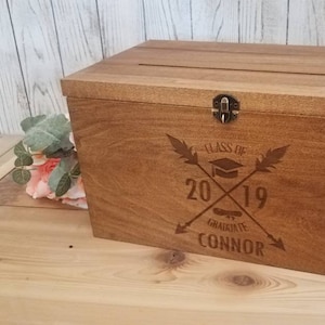 Boîte pour cartes de fin d'études - Boîte souvenir - Boîte de remise des diplômes collage