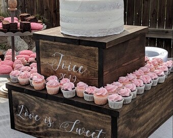 wood cake stand etsy