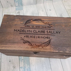 Personalized Keepsake Boxes for Babies, Wooden Memory Box, Time capsule box, Baby Keepsake Box, Children's Memory Box