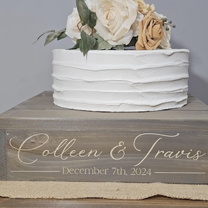 Wedding cake stand  | Personalized Wooden cake stand | Rustic cake stand