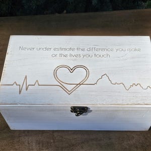 Health Care gift keepsake box | Nurse memory box | Midwife Doctor Retirement Gift