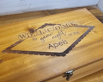 Game night box, personalized Las Vegas gift,  Gamer gifts