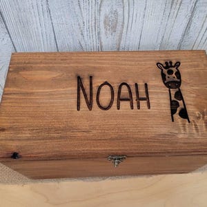 Personalized Baby Keepsake Box, Rustic Cedar Memory Box