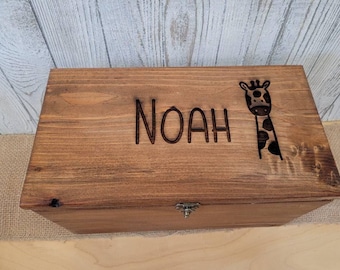 Personalized Baby Keepsake Box, Rustic Cedar Memory Box