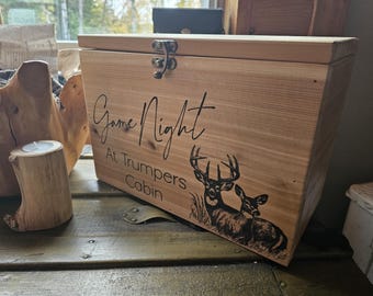 Cabin Game night box personalized
