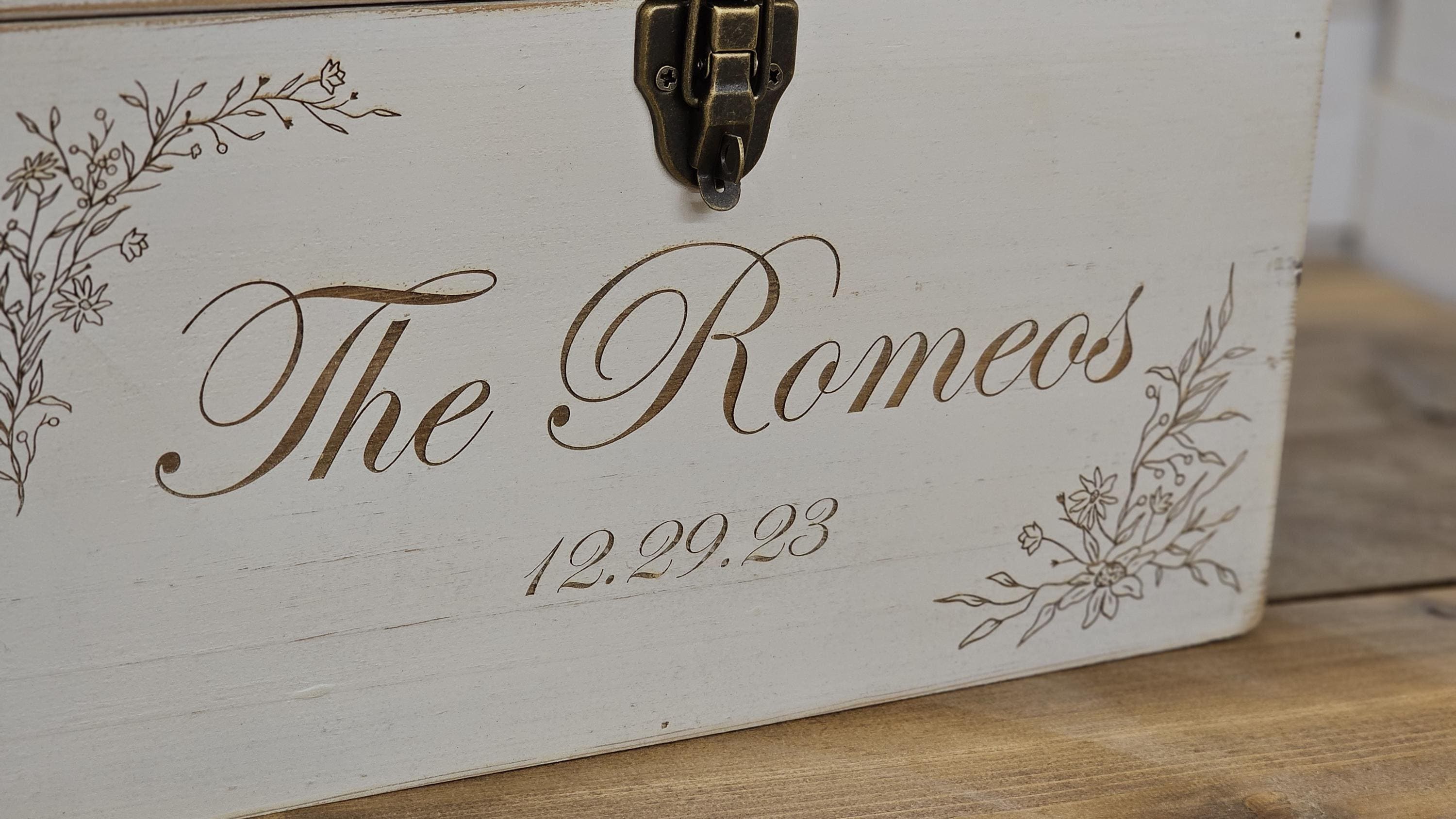 Rustic Wooden Wedding Card Box | Personalized Barnwood Wedding Gifts ...