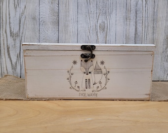 Personalized Baby Keepsake Box  Rustic Wooden Memory Chest with Engraved Name,  Newborn Gift & Baby Shower Keepsake