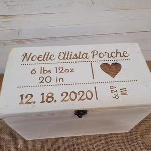 Child Keepsake box  Memory Box  Rustic Wooden box woodland keepsake box