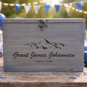 Rustic Graduation Card Box | Personalized Graduation Card box | College Card Box image 6