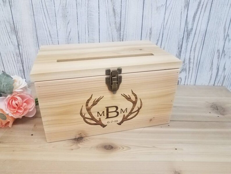 Rustic Card Box Large Wedding Custom Card Box wedding Etsy