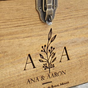 Rustic Cedar Wood Card Box for Weddings - Engraved Keepsake With Lock ...