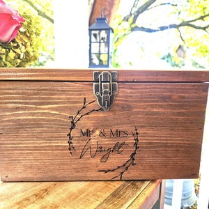 Wedding keepsake box | Wedding card box with slot | Wedding envelope box | Cardholder