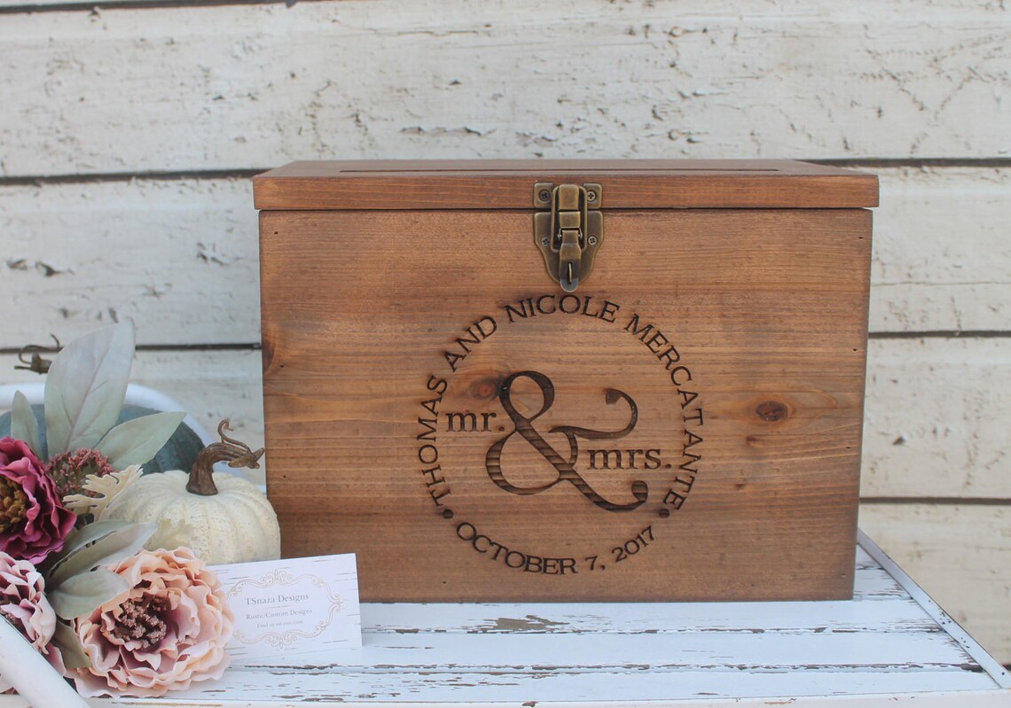 Wood Wedding Card Box Rustic Wedding Decor Wedding Card Box Etsy