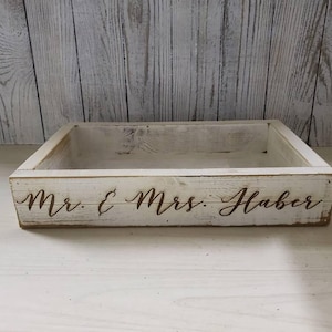 Boîte à biscuits de mariage rustique | Présentoir personnalisé pour desserts de mariage