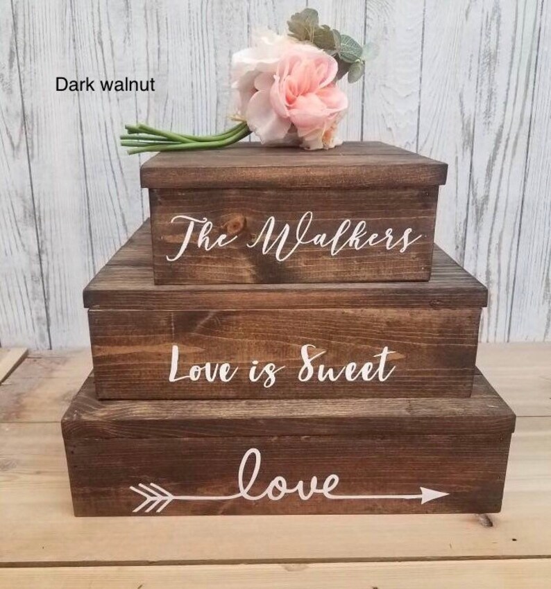 Rustic Wooden Cake Stand Personalized Barn Wedding Cake Stand Etsy