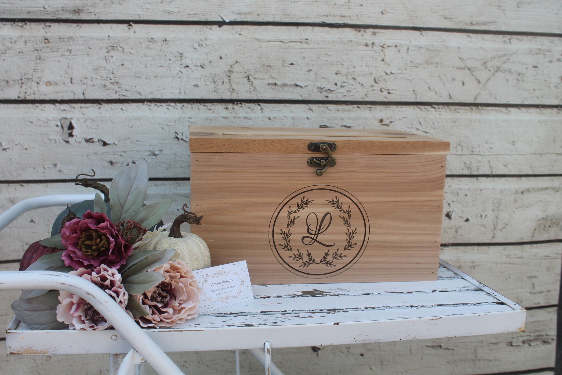 Wedding Card Box Rustic Wedding Decor Wedding Cards Dark 