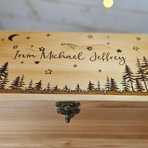 Large Wooden Keepsake Box for Kids | Memory Storage Box | Time capsule