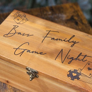 Card Games storage box, perfect gift for family night Game night storage box