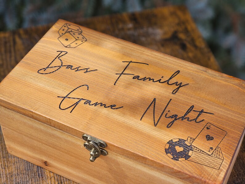 Card Games storage box, perfect gift for family night Game night storage box